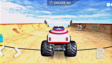 Monster Truck Ramp Racing Game Play Video Monster Truck Mega Ramp