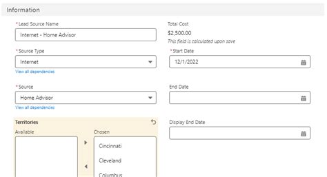 Creating Lead Sources And Ending Lead Sources Lightning Platform