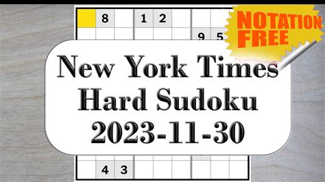 Just Your Normal New York Times Hard Sudoku YouTube