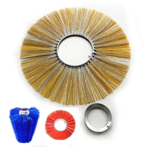 Jet Broom Flat Wafer Road Sweeper Brushes Polypropylene Bristle Yellow