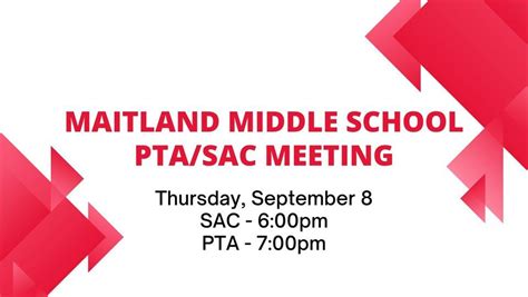 Maitland Middle School PTA/SAC Meeting | 701 N Thistle Ln, Maitland, FL ...