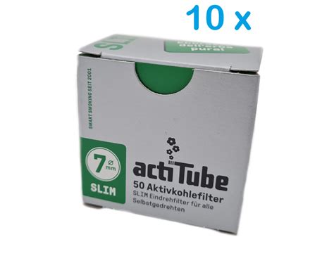 500Stück actiTube früher Tune Aktivkohle Filter Slim 7mm 10 x 50