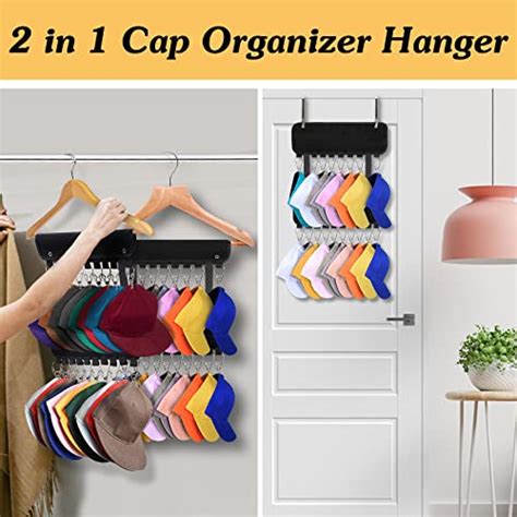 SALMOPH Hat Organizer Holder for Wall & Door, Hat Storage for Closet ...