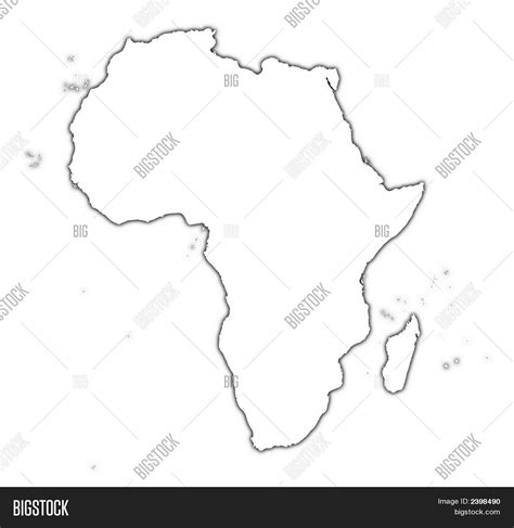 Africa Outline Map Shadow Image & Photo | Bigstock