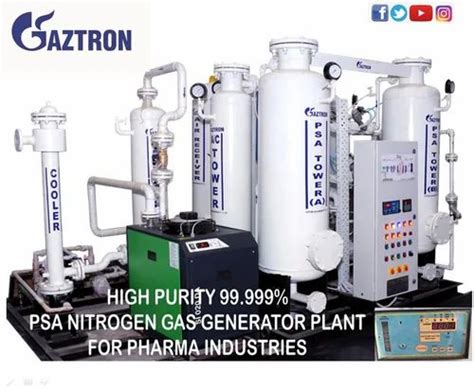 Generator PSA NITROGEN GAS PLANT FOR PHARMA 750 LPM 45 Nm3 Hr