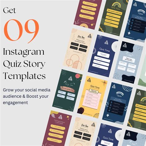 Nine Instagram Story Quiz Templates - Canva Editable