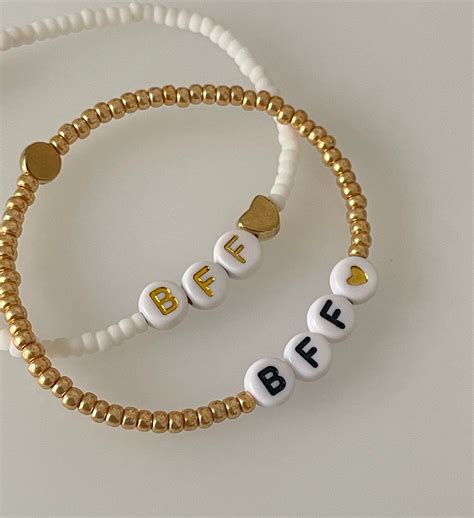 Bff Bracelet Set Best Friend Bracelets Personalised Bracelet