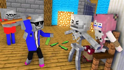 Monster School Skeleton Girl And Boy Challenge Minecraft Animation Youtube