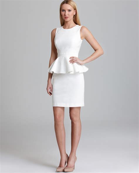 Buy White Peplum Dress Cheap Online