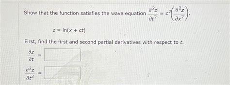 Solved Show That The Function Satisfies The Wave Equation Chegg