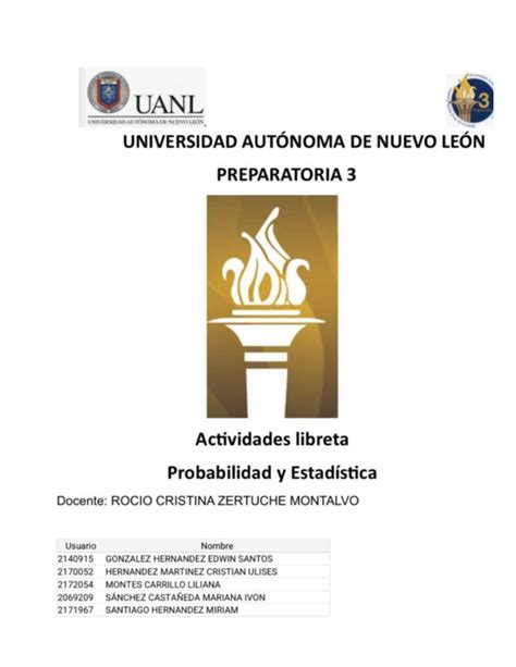 Equip Ea Etapa Pye Probabilidad Y Estadistica Evidencia De