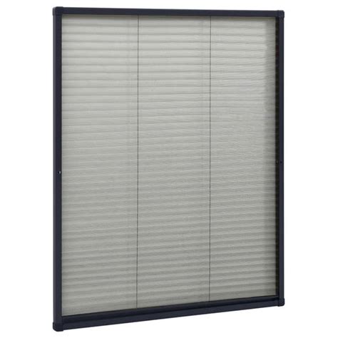 vidaXL Raamhor plissé 60x80 cm aluminium antracietkleurig Blokker