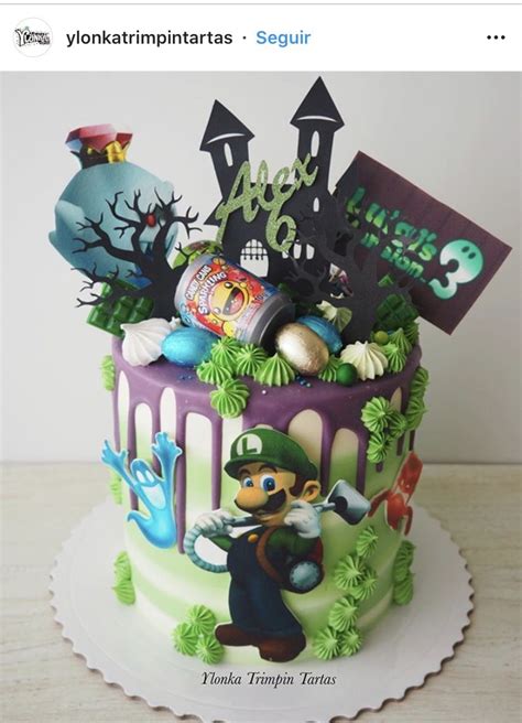 Pastel Luigi Mansio Super Mario Cake Super Mario Bros Party Super