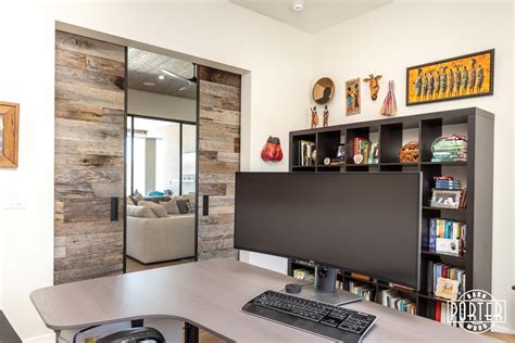 Bi Part Tobacco Barn Grey Home Office Doors Porter Barn Wood