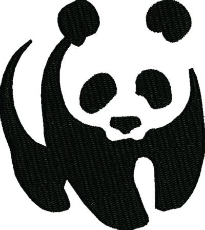 Panda bear silhouette