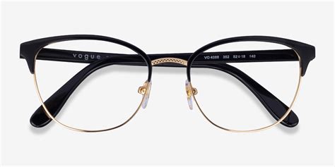 Vogue Eyewear Vo4088 Browline Black Gold Frame Eyeglasses Eyebuydirect Canada