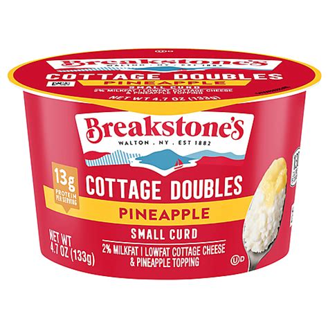 Breakstone S Cottage Cheese Lowfat Pineapple 2 Milkfat Small Curd 4 7 Oz Shop Houchens