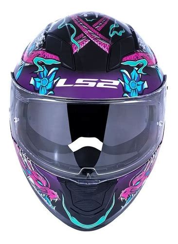 Capacete Ls2 Ff320 Stream Warrior Dragão Pink Óculos Parcelamento