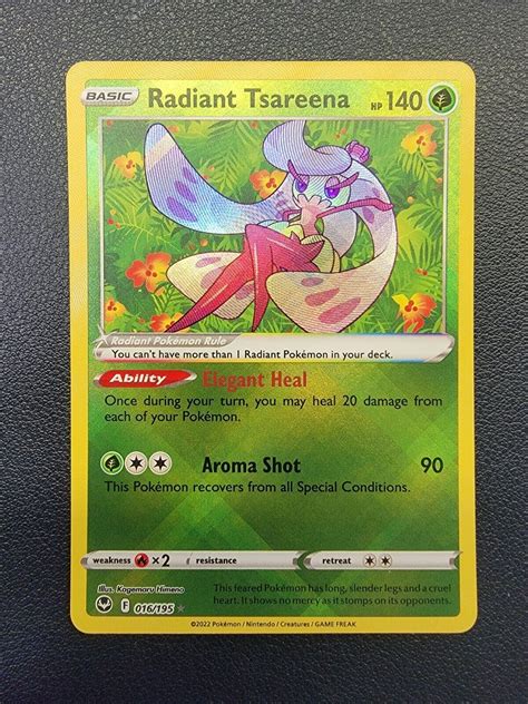 Radiant Tsareena 016 195 NM M Ultra Rare Silver Tempest