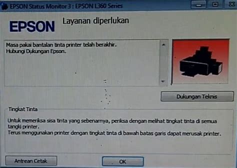 Cara Mengatasi Masa Pakai Bantalan Tinta Printer Telah Berakhir Epson