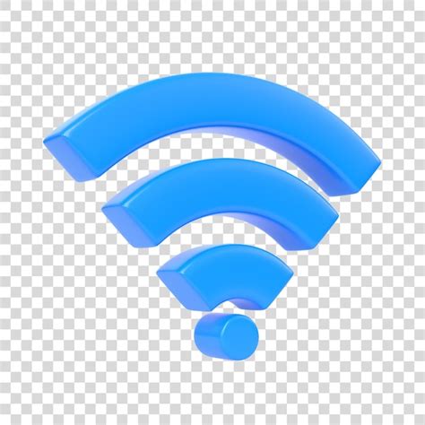 Premium Psd Blue Wireless Network Symbol Isolated On White Background