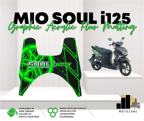 JD Motozone Yamaha Mio Soul I125 Graphic Acrylic Rubberized Floor