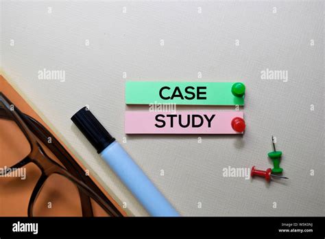 Case Study Text On Sticky Notes Isolated On Office Desk Stock Photo Alamy