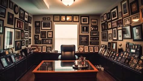 Premium Photo | An office with an extensive collection of awards certificates and awards