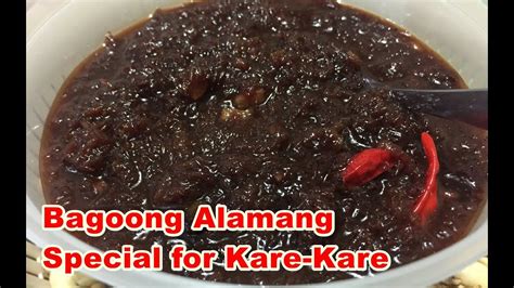 How To Cook Bagoong Alamang Special For Kare Kare Kare Kare Cooking Easy Cooking