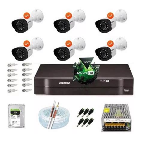 Kit Cftv Cameras Multi Hd P Dvr Canais Intelbras Oferta