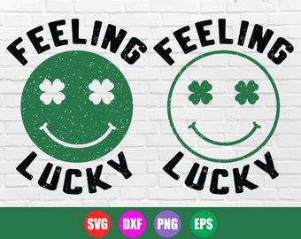 Feeling Lucky Smiley Svg Etsy