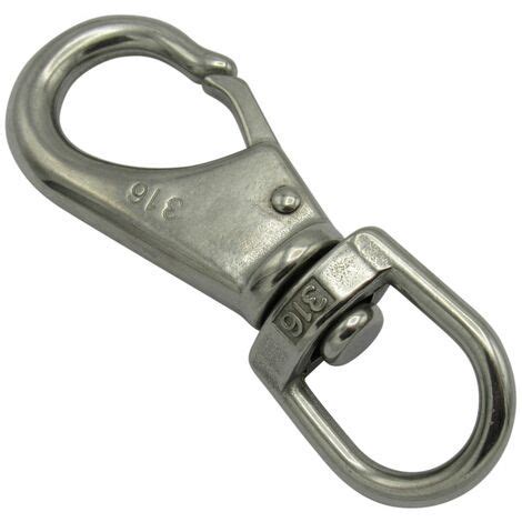 Quick Release Snap Hook With Swivel Eye Size 1 83MM Stainless Steel