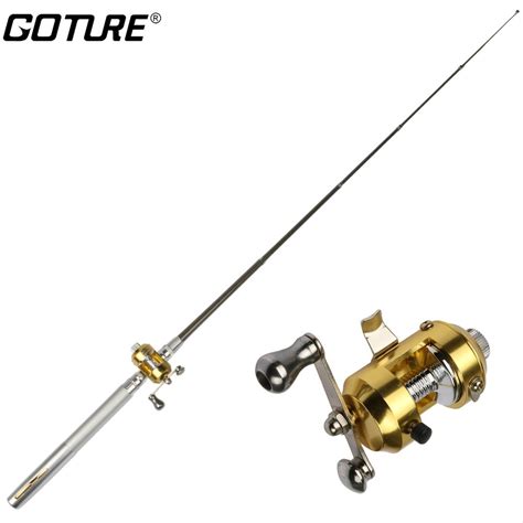 Goture Ice Fly Fishing Rod New Pen Rod With Baitcasting Reel Aluminum