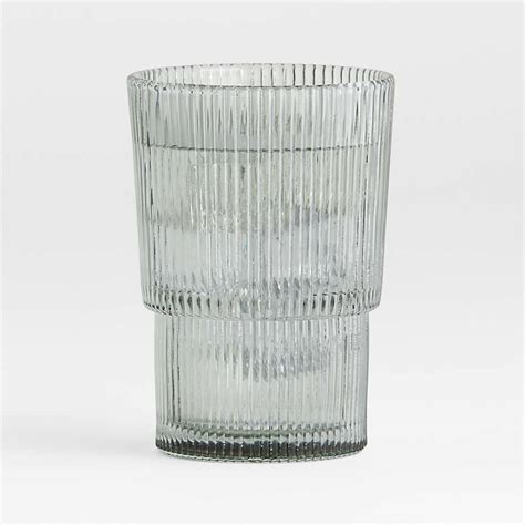 Atwell Smoke Grey Stackable Highball Glass Reviews Crate Barrel