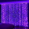 Amazon HXWEIYE 300LED Purple Fairy Curtain Hanging Lights With