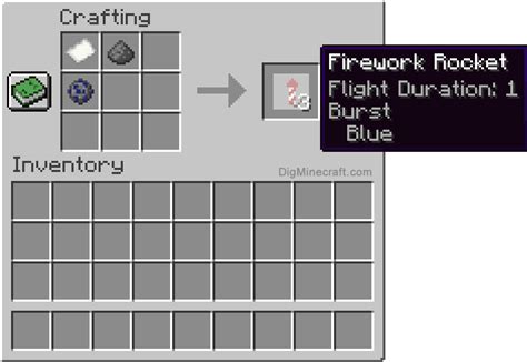 How to make a Blue Burst Firework Rocket in Minecraft