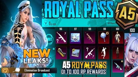 A5 Royale Pass 1 To 100 RP Rewards A5 Upgrade Gun Confirm New M416