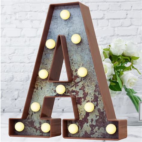 Buy LED Marquee Light Up Letters Industrial Vintage Style Lighted