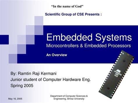 Ppt Embedded Systems Microcontrollers Embedded Processors An