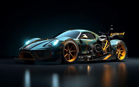 Premium AI Image | Adrenaline Fueled Racing Bikes vs Cars