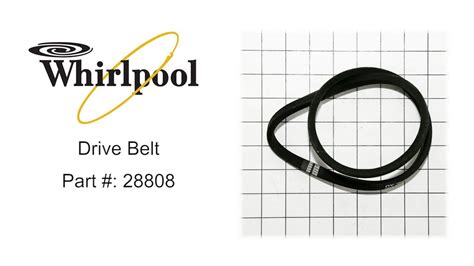 Whirlpool Drive Belt Part 28808 YouTube