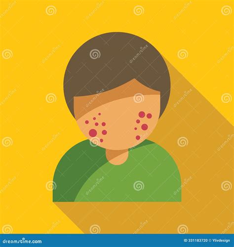 Young Person Suffering from Chickenpox Skin Rash Stock Illustration