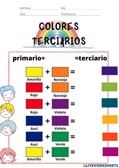 Colores terciarios interactive worksheet