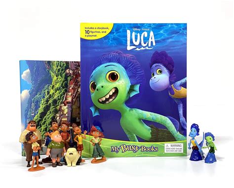 Disney Luca My Busy Books Storybook Figurines Playmat Phidal