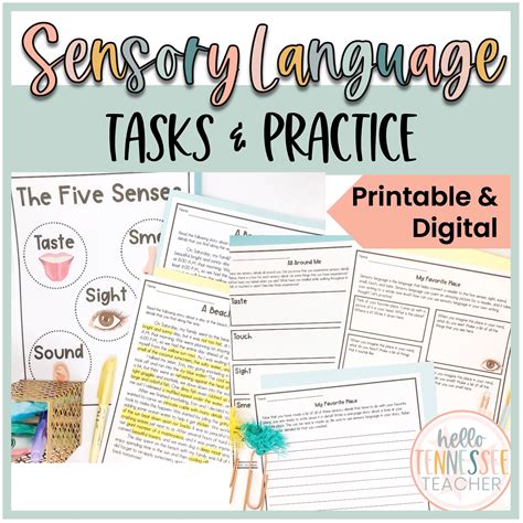 Sensory Language Activities, Sensory Details - Printable Worksheets ...