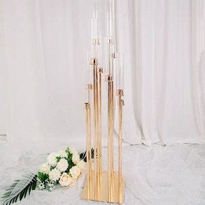 Sets Arm Gold Metal Cluster Candelabra Etsy