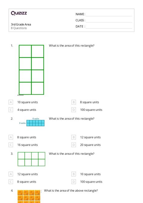 50 Area Worksheets For 3rd Grade On Quizizz Free And Printable