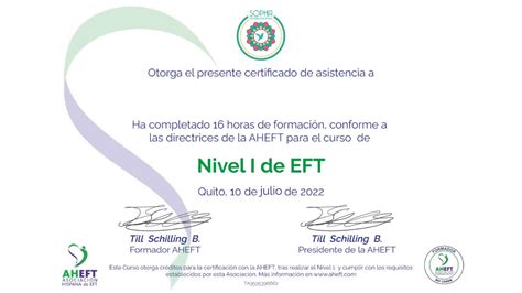 Formación EFT Tapping Nivel 1 Para Acompañantes 2023