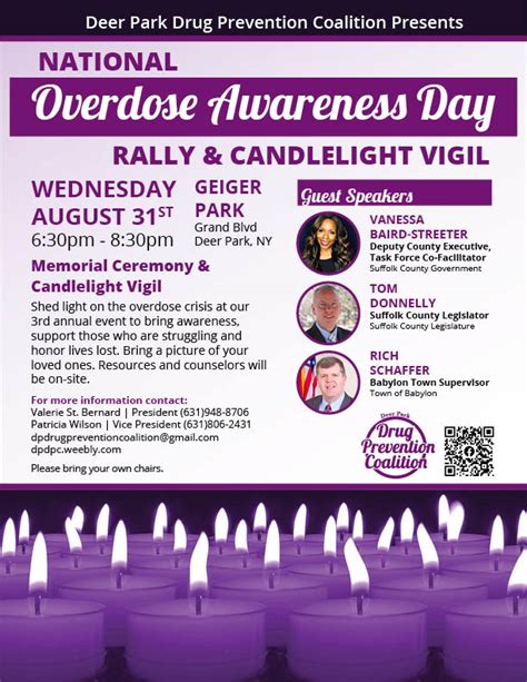 3rd Annual Overdose Awareness Rally Deer Park Drug Prevention