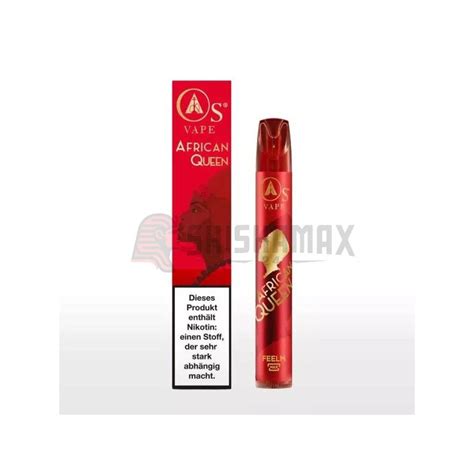 O S VAPE 750 E Shisha20mg African Queen Shop für Shisha Tabak E 6 90